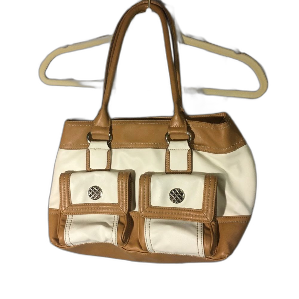 Liz. Claiborne purse 2 tone‎ cream and tan
